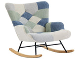 Rocking Chairs for Adults, Boucle Rocking Chair Relaxing Recliner Chair with Solid Wood Legs High N605P181754L