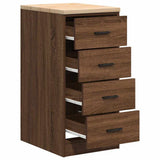 Garage Storage Cabinet Brown Oak 40x51x85 cm Solid Wood Pine 860595