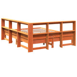 Bookcase Bed without Mattress Wax Brown 140x200 cm Solid Wood Pine 3324423