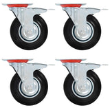 143449 Swivel Casters with Double Brakes 4 pcs 125 mm