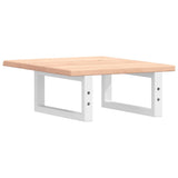 Basin Shelf Wall Mounted Steel and Solid Wood Oak 3302532