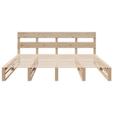 Bed Frame without Mattress 200x200 cm Solid Wood Pine 3302306