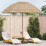 Beach Parasol Natural 255 x 255 x 255 cm Polyester and Steel 42006678