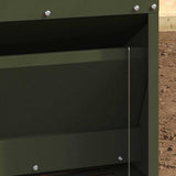 Chicken Treadle Feeder Olive Green 33 x 42 x 40 cm 10 kg 874691