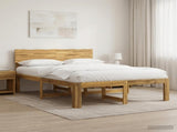 Double Bed Frame with Headboard ROSTOCK White 160 x 200 cm 3405433