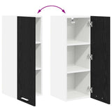 Hanging Cabinet Black Oak and White 30 x 31 x 80 cm 884244