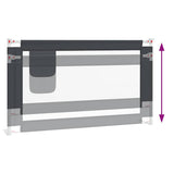Toddler Safety Bed Rail Dark Grey 140x25 cm Fabric 10228