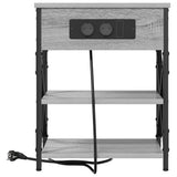 Bedside Cabinet with Shelf 2 pcs Grey Sonoma 41 x 31 x 51 cm 859522