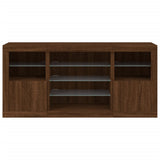 Sideboard with LED Lights Brown Oak 142.5x37x67 cm 3209092