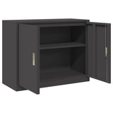 Storage Cabinet Black 90 x 40 x 70 cm Steel 891634