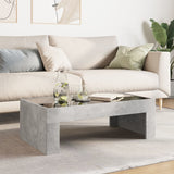 ZNTS Coffee Table with Infinity LED Concrete Grey 90x50x30 cm 847619