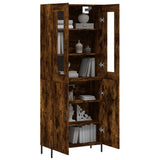 Highboard Smoked Oak 69.5x34x180 cm Engineered Wood 3198222