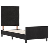 ZNTS Bed Frame Black 80x200 cm Velvet 3344971