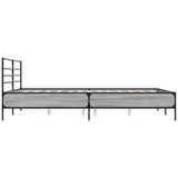 Bed Frame without Mattress Grey Sonoma 150x200 cm King Size 3280050
