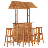 Garden Bar Set Natural Wood Solid Acacia Wood Large Durable 3116007