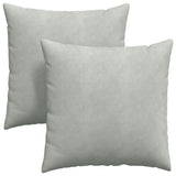 Sofa Pillows 2 pcs Light Grey 80 x 80 cm Corduroy Fabric 42014057
