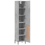 Highboard Concrete Grey 34.5x34x180 cm Engineered Wood 3199117