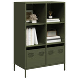 Highboard Olive Green 68x39x103.5 cm Steel 851386