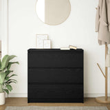 Sideboard Black Oak 80x35x76 cm Engineered Wood 861734