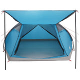 Cabin Tent with Roof Blue 8-Person Polyester and Steel 42028588