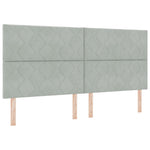 ZNTS Bed Frame Light Grey 200x200 cm Velvet 3345029