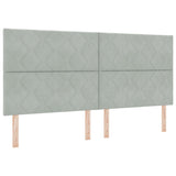 ZNTS Bed Frame Light Grey 200x200 cm Velvet 3345029