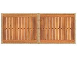Garden Table Natural 100 x 55 x 37 cm PE Rattan and Glass 42035142