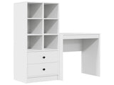 Desk with Drawer with Shelf with Storage 2 pcs White 3337297