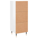 Sideboard High Gloss White 34.5x34x90 cm Engineered Wood 830422