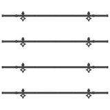 Sliding Door Hardware Kit 427 cm Steel Black 3295756