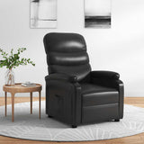 Recliner Chair Black Faux Leather 342686