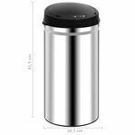 ZNTS Automatic Sensor Dustbin 50 L Stainless Steel 322694