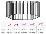 Dog Gate 6 pcs Black 80 x 100 cm Galvanised Steel 892003