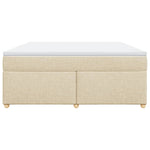 Box Spring Bed with Mattress Cream 180x200 cm Fabric 3285399