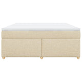 Box Spring Bed with Mattress Cream 180x200 cm Fabric 3285399
