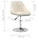 Swivel Dining Chairs 2 pcs Cream Velvet 335282