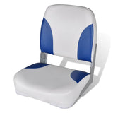 Boat Seat Foldable Backrest With Blue-white Pillow 41x36x48cm 90419