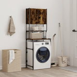 Washing Machine Cabinet Smoked Oak 68x48.5x194 cm 838975