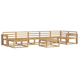 Outdoor Sofa Set 8 pcs White Solid Acacia Wood 3386798