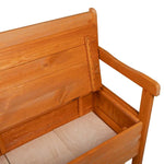 Outdoor Bench Brown 119 x 76 x 44cm Solid pine wood 4012184