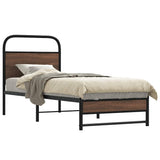 Bed Frame without Mattress 80x200 cm Brown Oak Engineered Wood 4100473