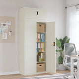 File Cabinet White 90x40x220 cm Steel 3188314