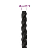 Work Rope Black 10 mm 250 m Polypropylene 153014