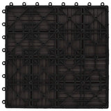 11 pcs Decking Tiles WPC 30x30 cm 1 sqm Dark Brown 45033