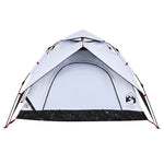 Camping Tent Dome 3-Person White Blackout Fabric Quick Release 4004180
