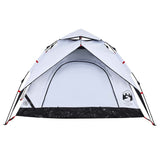 Camping Tent Dome 3-Person White Blackout Fabric Quick Release 4004180