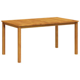 5-Piece Garden Dining Set Natural Solid Acacia Wood 3434566