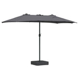Garden Parasol Anthracite 385 x 209 x 244 cm 42003277