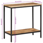 Console Table 70x35x70 cm Solid Rough Wood Mango 374070