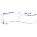 L-Shaped Garden Furniture Covers 2 pcs 16 Eyelets 210x260x80 cm 3155379